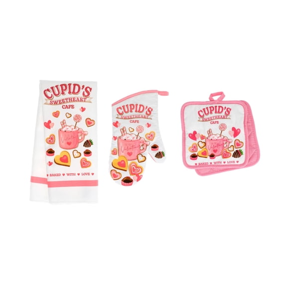Seasonal Collection Valentine Cupid's Sweetheart Cafe Kitchen Trio