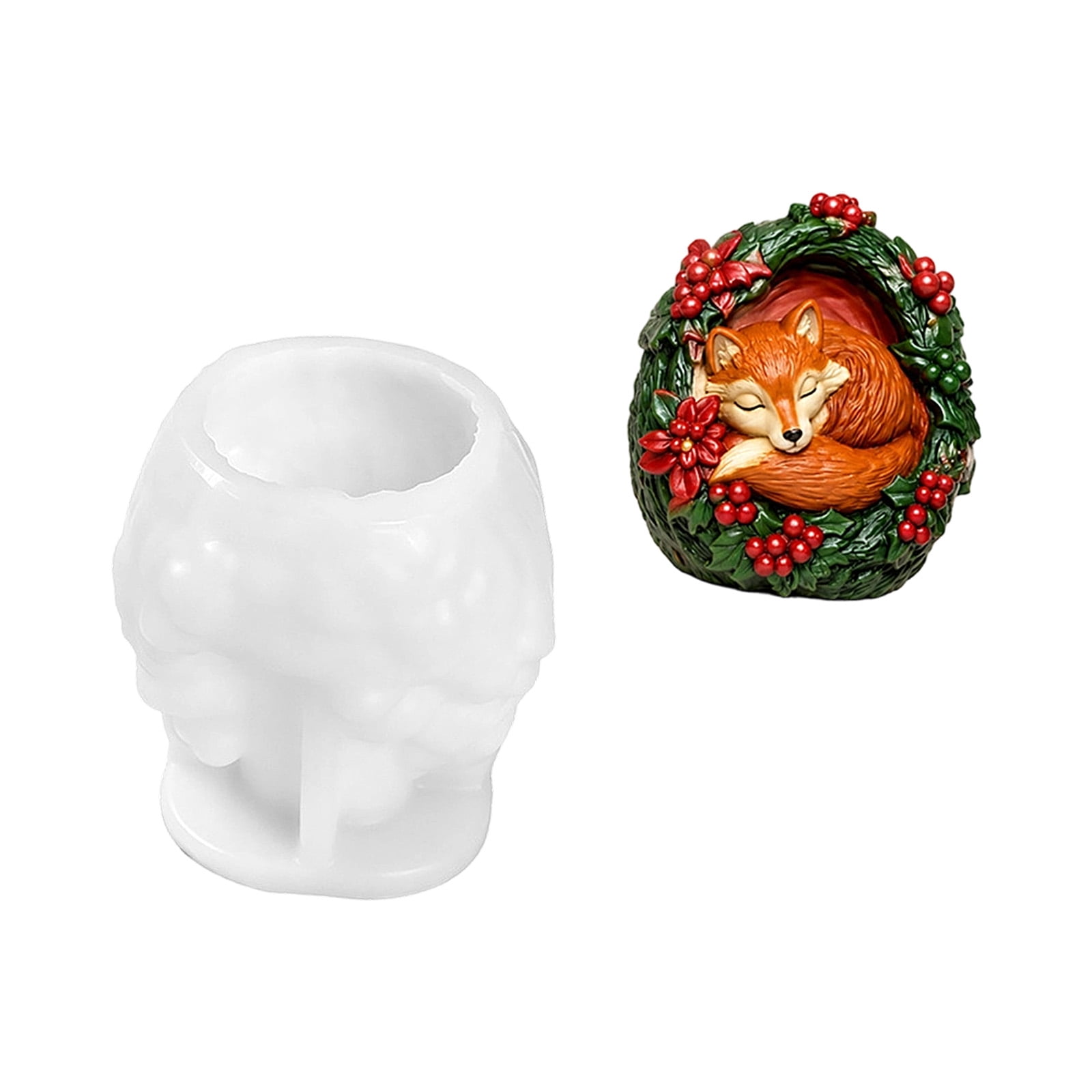 Seasonal Decor Silicone Mold, 3D Relief Casting Form for Christmas ...
