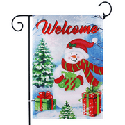 Seasonal Garden Flag, Jetlifee Christmas Garden Flag, Santa Claus Christmas Welcome House Yard Flag,300D Burlap Yard Outdoor Holiday Yard Christmas Decor 12x18 Inches