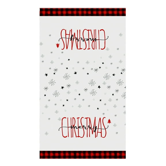 Seasonal Kitchen Towels for Holidays Hand Dish Tea Plaid Towels Christmas Absorbent Dishcloths Housewarming Gift for Cooking Kitchen Bathroom Home Xmas Decor(Snowflake Style)