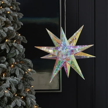 Seasonal LLC Holiday LED Lights - Prismatic Iridescent Christmas Explosion Star 16"