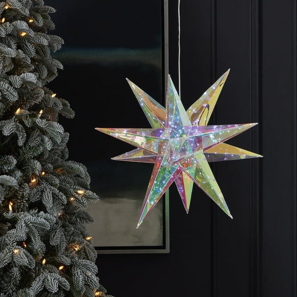 Seasonal LLC Holiday LED Lights - Prismatic Iridescent Christmas Explosion Star 16"