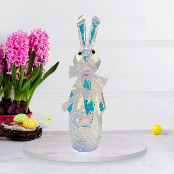 Seasonal LLC Prismatic Iridescent LED Spring Easter Bunny - 20in Alex