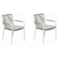 thumbnail image 1 of Seasonal Living Archipelago 18" Aluminum Dining Arm Chairs in White (Set of 2), 1 of 8