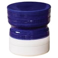 thumbnail image 1 of Seasonal Living Ceramic Ancaris Modern Stool in Navy Blue/Snow White, 1 of 1
