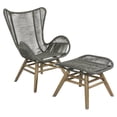 thumbnail image 1 of Seasonal Living Explorer Oceans 2-piece Wood Chair and Ottoman in Mixed Gray, 1 of 7