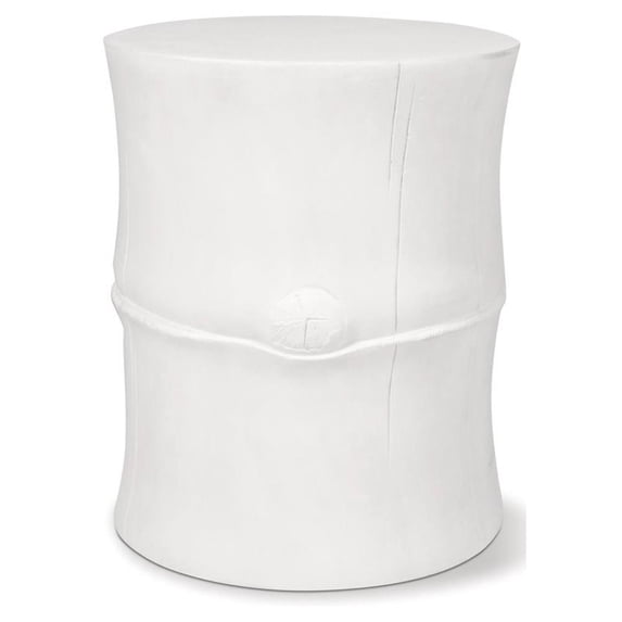 Seasonal Living Perpetual Bamboo Concrete Accent Table in Ebony White