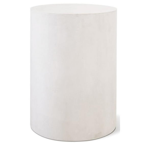 Seasonal Living Perpetual Ben Concrete Accent Table in Ebony White
