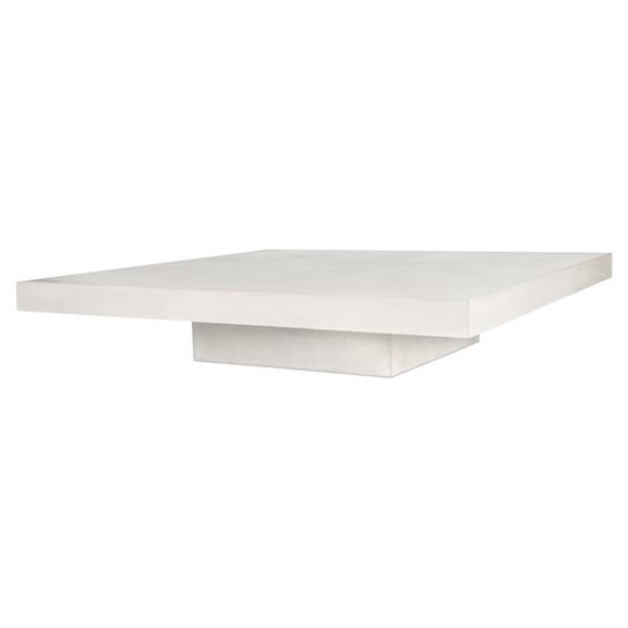 Seasonal Living Perpetual Lima Concrete Coffee Table in Ebony White