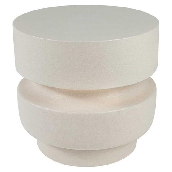 Seasonal Living Provenance Signature Ceramic 18" Stool/Accent Table in Cream