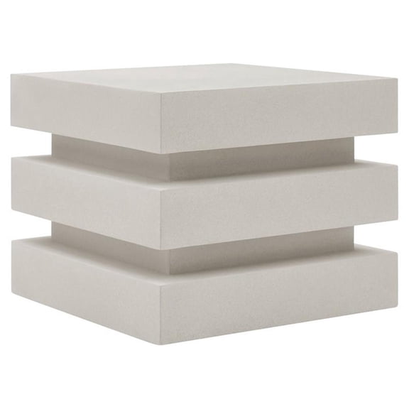 Seasonal Living Provenance Signature FRP 15" Building Block End Table in Stone