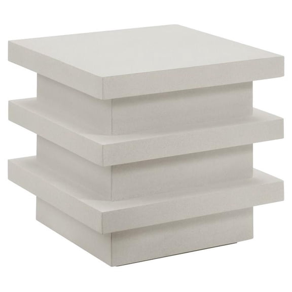 Seasonal Living Provenance Signature FRP 17" Building Block End Table in Stone