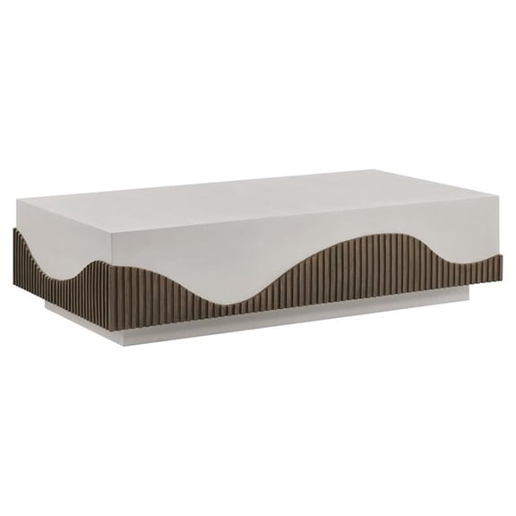 Seasonal Living Provenance Signature FRP Rectangle Coffee Table in Limestone