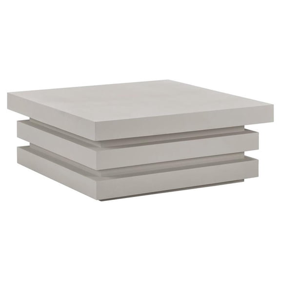 Seasonal Living Provenance Signature FRP Square Coffee Table in Limestone
