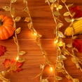 thumbnail image 1 of Seasonal Mantle & Garden Decor,Simulation Golden Leaf Copper Wires Lamp Rattan Leaf Light String LED Flashing Modern Decorative Lights, 1 of 6