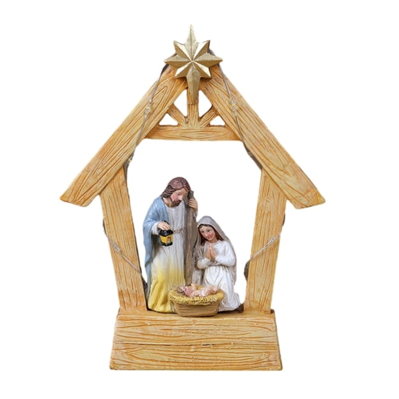 Seasonal Nativitys Table Decoration Festive Manger Scene for Home or Office Christmas Display