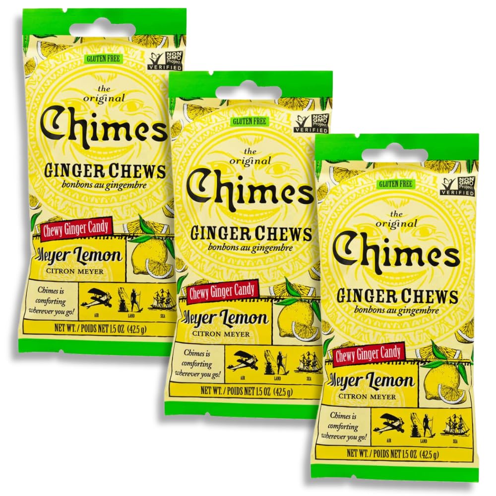Seasonal Original Chimes Ginger BCF26 Chews Meyer Lemon Chewy Candy, 1. ...