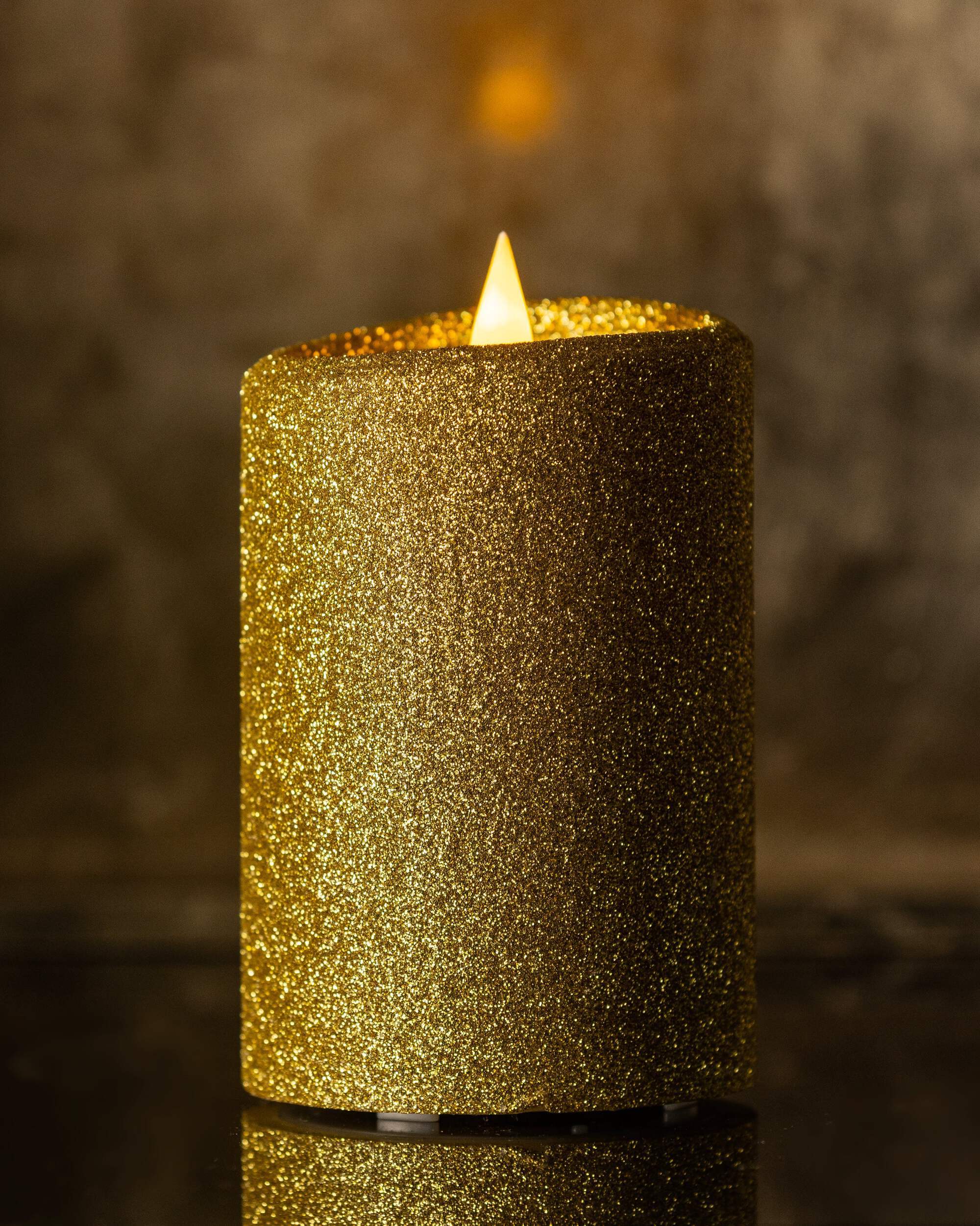 Seasonal Realistic Motion Flameless Electric LED Pillar Candle 3d