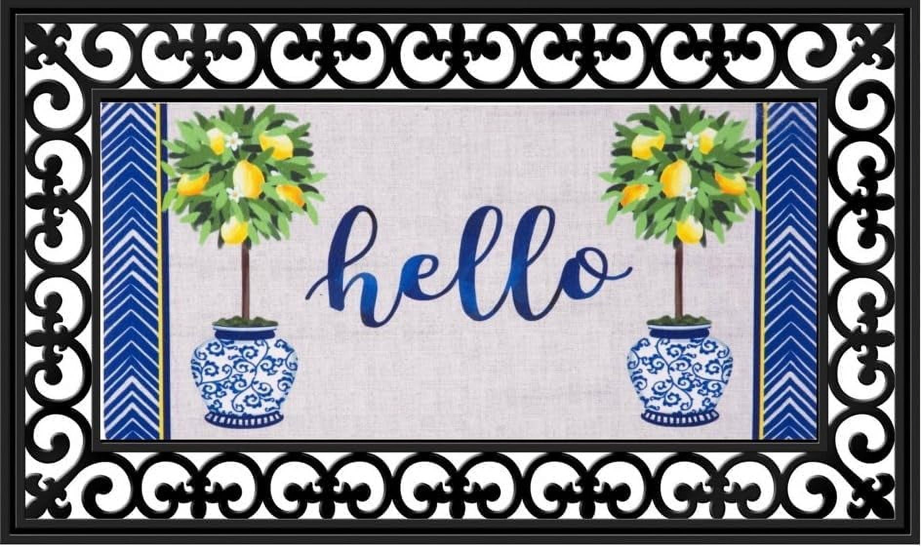 Seasonal Sassafras Interchangeable Mat and Tray, Hello Lemon Tree