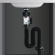 Seasonal Savings, Bathroom Sink Drainage Kit, Sink Expansion Pipe, Washbasin Extension Pipe and Down Pipe Trap Pipe, for Bathroom Sink Plumbing Act Fast | Plastic, Black, Acppild