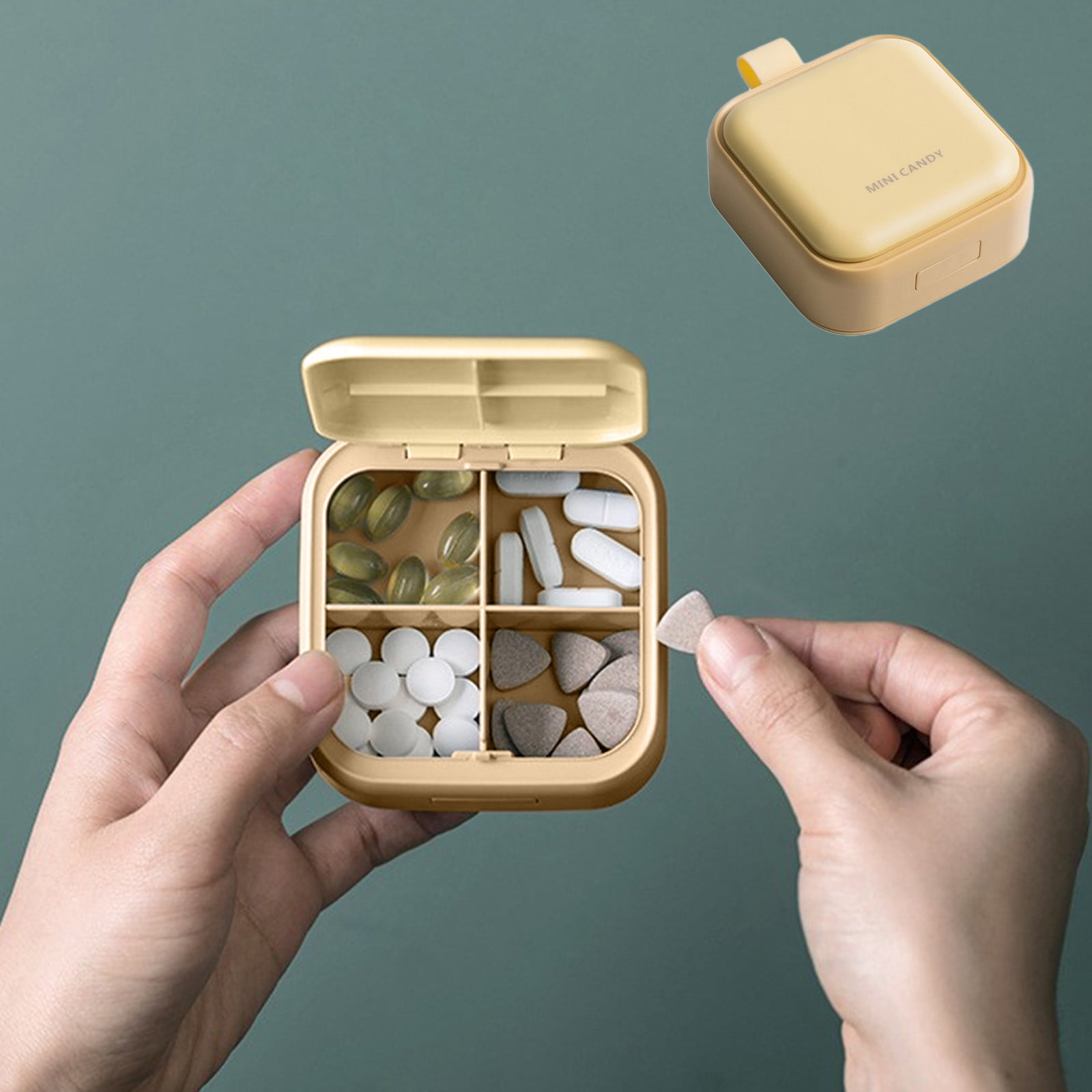 Seasonal Savings, Portable Vitamin Organizer, 7-Day Pill Dispenser with ...