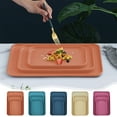 thumbnail image 1 of Seasonal Savings, Rectangular Tray Sets, 3 Medium Large Small Plates, Tea Cup Snack Serving, Household, Kitchenware, Multi-Size, Dishwasher Safe Up to 60% OFF | Plastic, Blue, Akmoler, 1 of 8