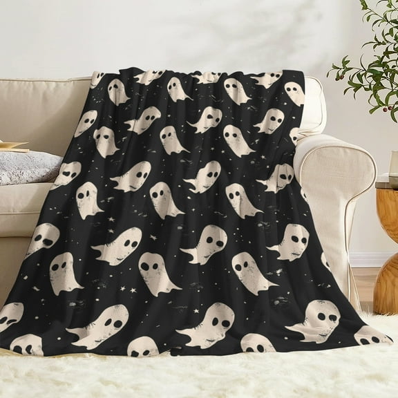 Seasonal Snuggle Cozy Halloween Print Blanket Soft Flannel Throw for Home Travel and Office Decor Perfect Holiday Gift for All Seasons