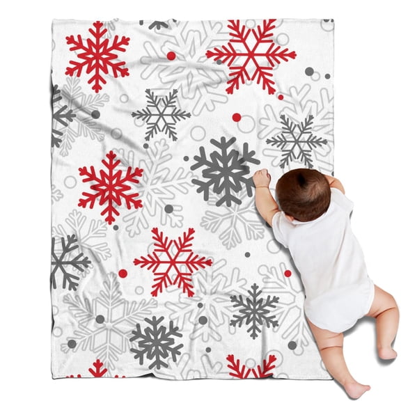 Seasonal Softness 30"x40" Flannel Christmas Throw - Warm Brushed Cotton for Couch, Sofa and Bed, Holiday Decorations