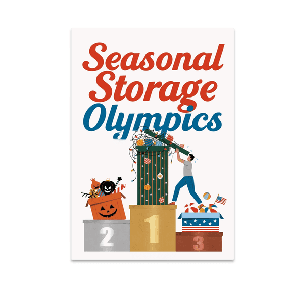Seasonal Storage Olympics Wall Art - Seasonal Decor Enthusiast - 13x19 Poster Print