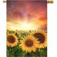 thumbnail image 1 of Seasonal Sunflowers Floral Flowers Summer Spring Sunset Landscape House Flag 28 x 40 Inch, Double Sided Large Garden Yard Welcome Flags Banners for Home Lawn Patio Outdoor Decor, 1 of 4