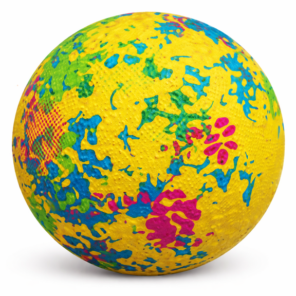 Seasonal Supply Co. 8.5in Splatter Kids Playground Ball, Youth Soccer, Kickball, Backyard Sports, Ages 3+, Yellow
