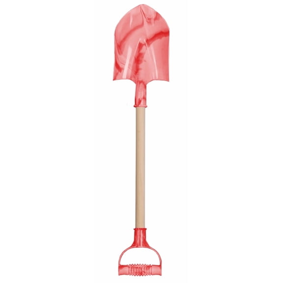 Seasonal Supply Co. Large Wooden Handle Beach Shovel, Red