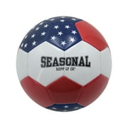Seasonal Supply Co. Patriotic Competitor Soccer Ball, Size 5, 14.11oz, Regulation Size, Red White and Blue