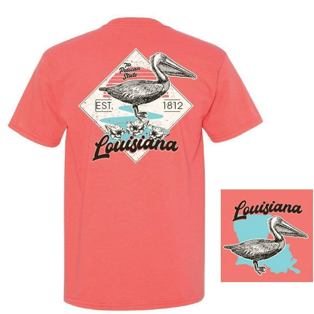 Seasonal Supply Company 100% Cotton Short Sleeve Louisiana Souvenir ...