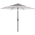 thumbnail image 1 of Seasonal Trends 5925359 9 ft. Parasol & Striprd Umbrella - Black & Tan, 1 of 1