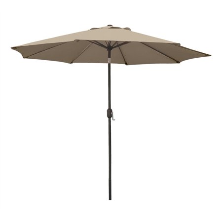 Seasonal Trends Market Crank Umbrella 55.1 In L X 5-1/21 In W X 5-1/21 In H Taupe