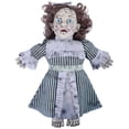 thumbnail image 1 of 14" Talking Haunted Vintage Doll Halloween Decoration, 1 of 3