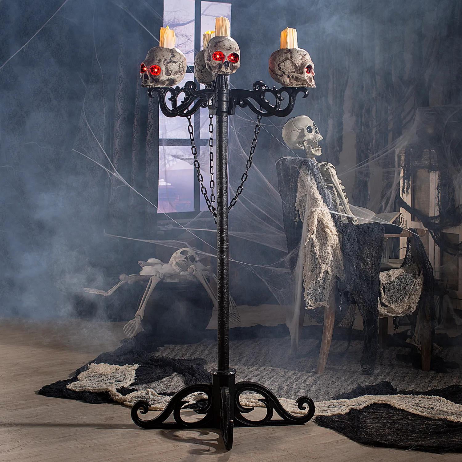 Seasonal Visions 3-In-1 Skull Candelabra Lighted Decoration - 60