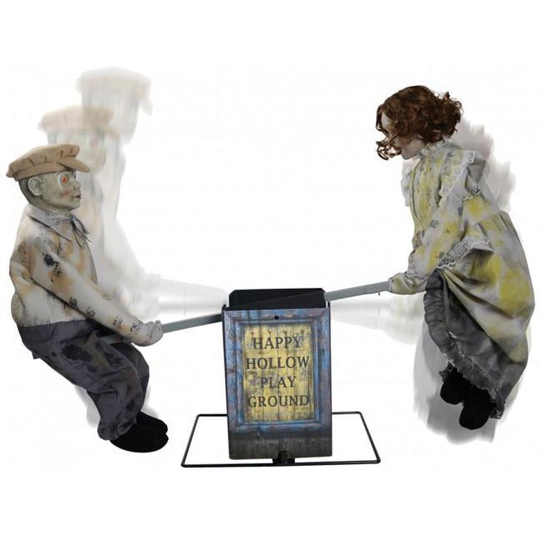 Seasonal Visions Outdoor Decor - Animated Haunted See-Saw Dolls 