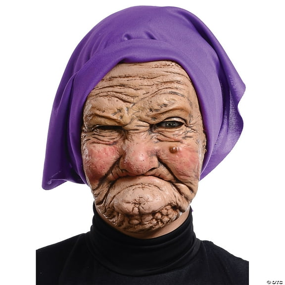 Seasonal Visions Granny Multi-color Latex Halloween Costume Mask, for Adult