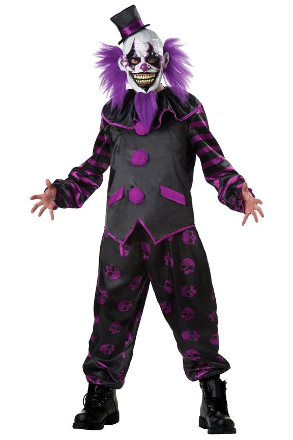 Mens Bearded Clown Costume - One Size Fits Most