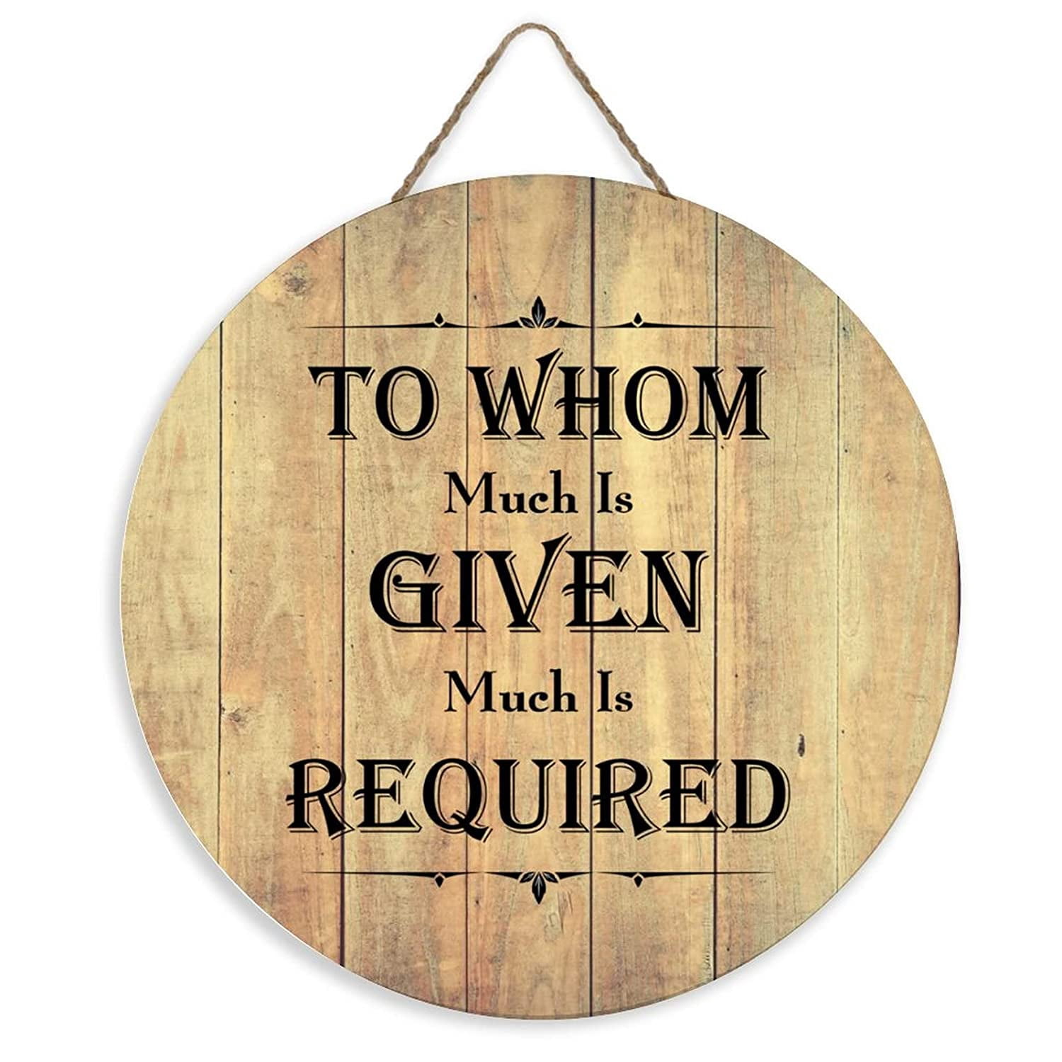 Many More Sign Seasonal Welcome Sign Front Door Decoration, to Whom Much Is Given ...