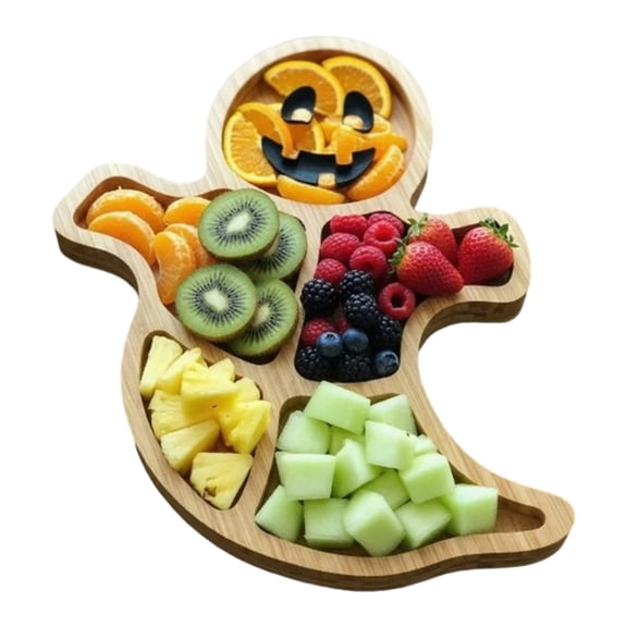 Seasonal Wooden Serving Platter Halloween Snacks Tray For Festival Celebration Cheese Fruit Display