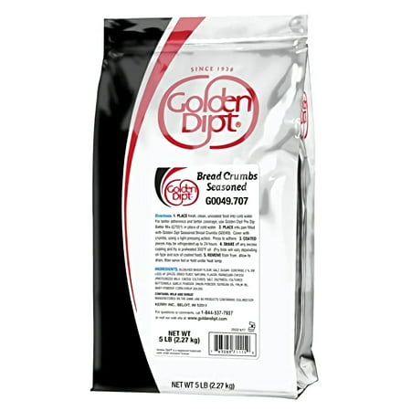 Seasoned Bread Crumbs by Golden Dipt | Bulk 4 Pound Bag