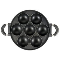 Seasoned Cake Pan 7 Cup Pan With Handle Nonstick Round Baking Pan for Cupcakes Scones and Oven Cookware