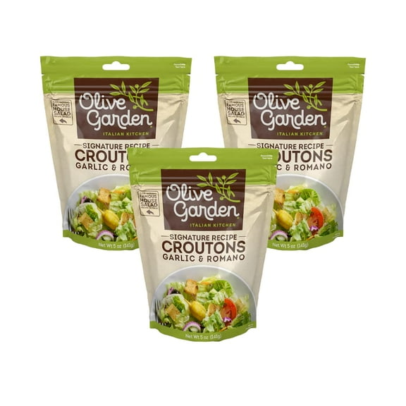 Seasoned Croutons, Garlic  Romano, 5 Ounce Bag (Pack of 3)