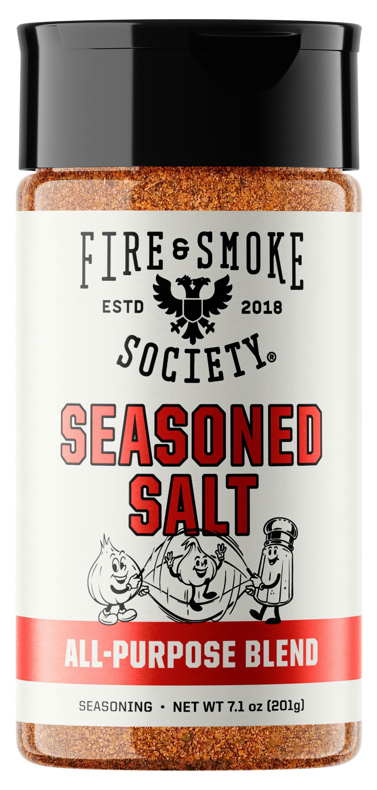 Fire & Smoke Society Seasoned Salt, All-Purpose Seasoning Blend, 7.1 oz Mixed Spices & Seasonings