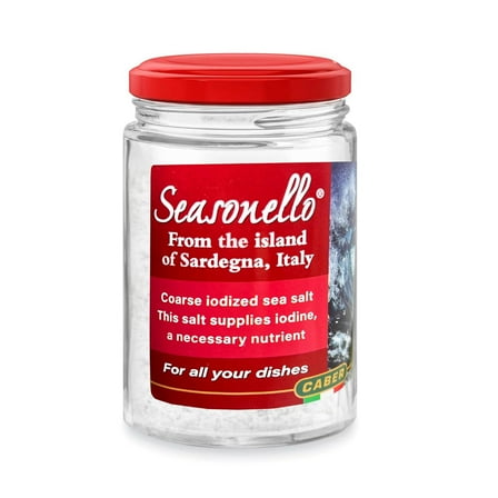 Seasonello Coarse Sea Salt Enriched with Iodine, 10.58 oz