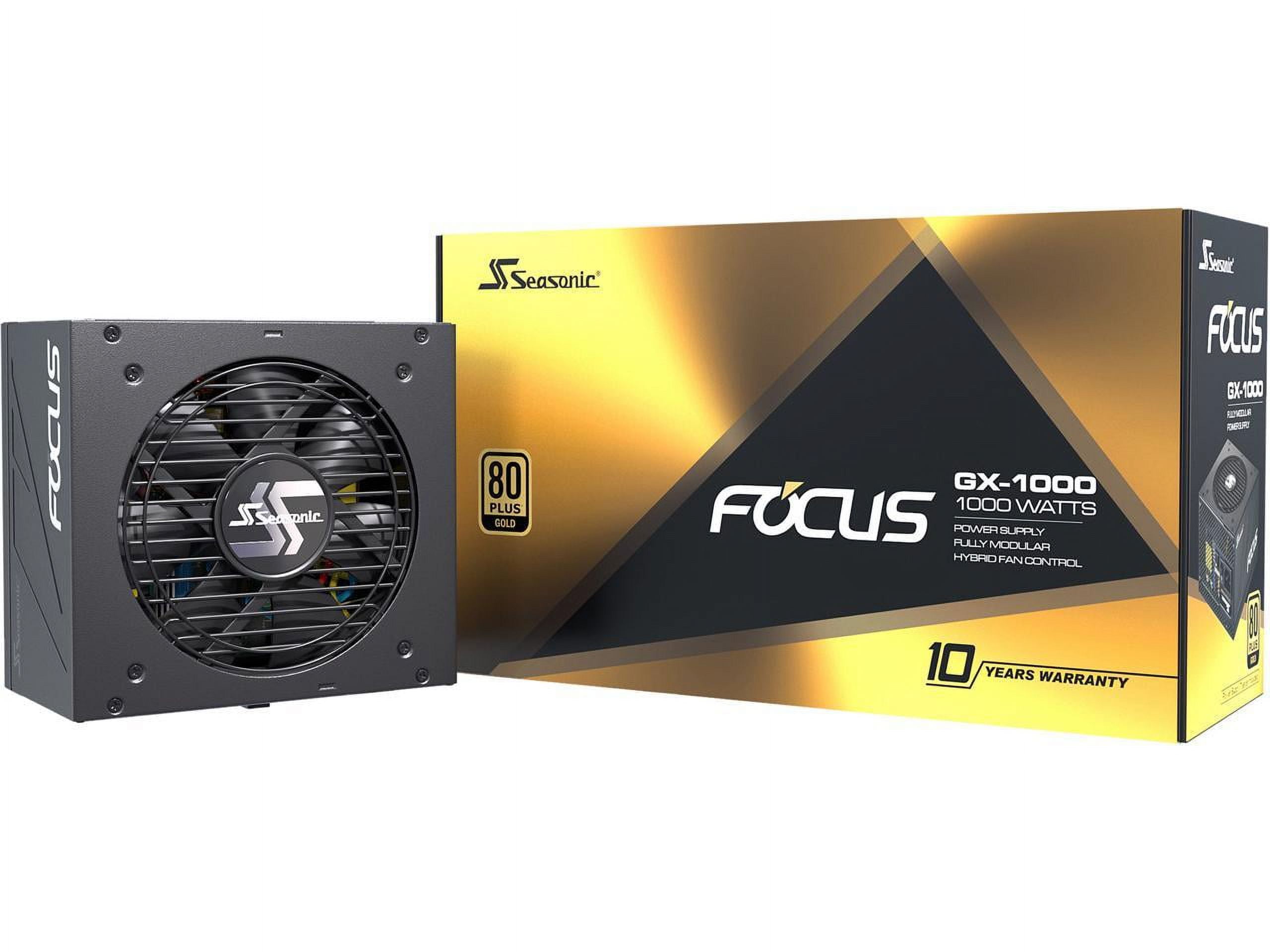 Seasonic FOCUS GX-1000, 1000W 80+ Gold, Full-Modular, Low Noise