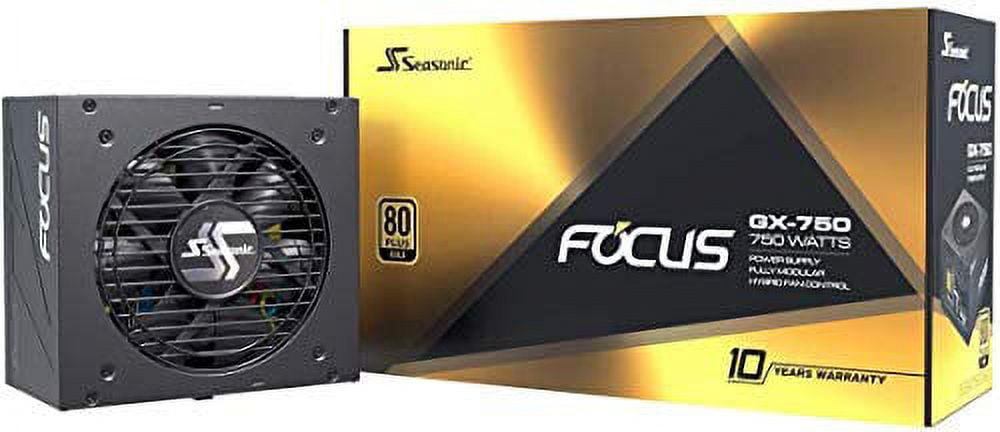 Seasonic FOCUS GX-750, 750W 80+ Gold, Full-Modular, Fan Control in